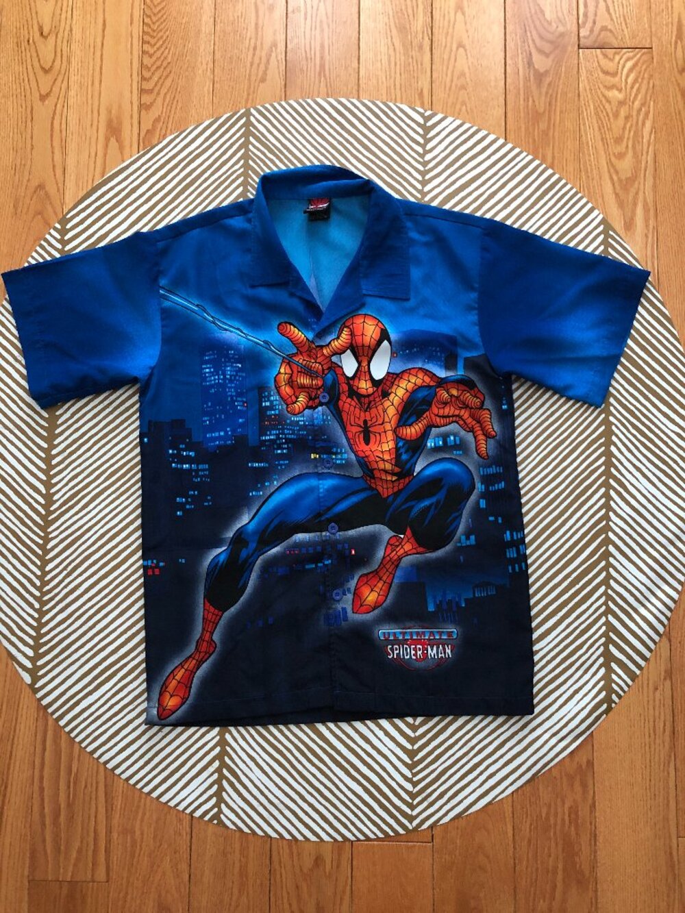 Marvel Spiderman 2002 AOP Button Up (S)